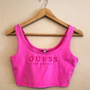 Guess Hot Pink Crop Tank